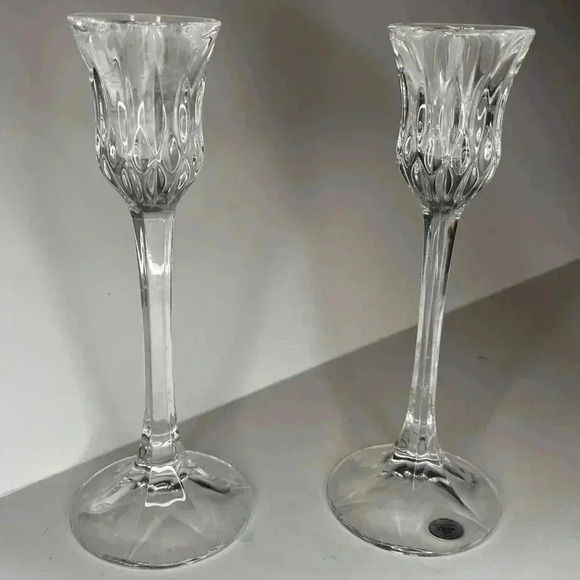 Gorham Other - gorham full lead crystal set of 2 candlesticks, Germany, 8”